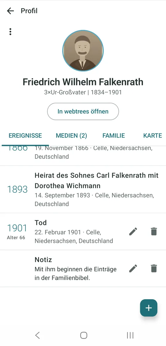 Lebenslauf als Zeitleiste